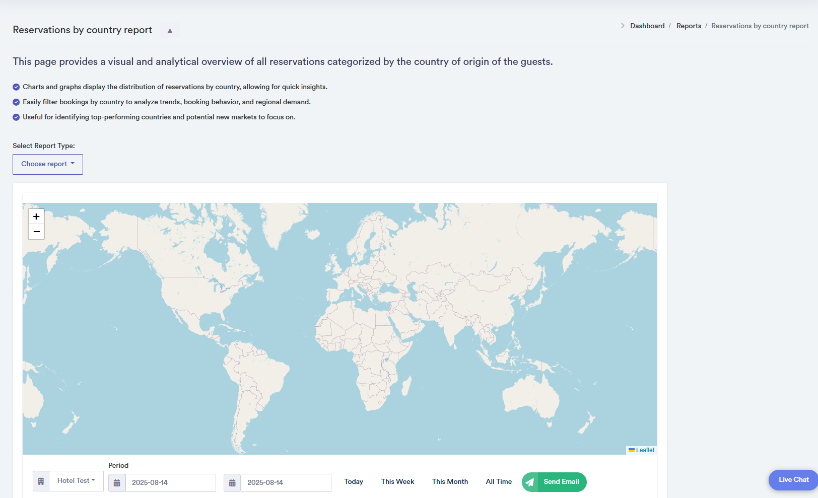 Reservations by Country Help